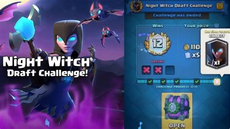12 Win Night Witch Challenge Clash Royale Youtube