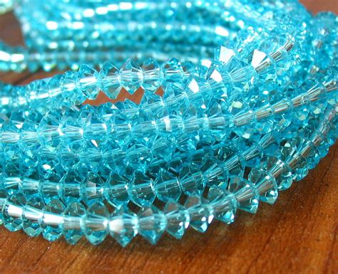 15 6mm 8mm Aqua Blue Cube Crystal Glass 3d Beads Faceted Etsy