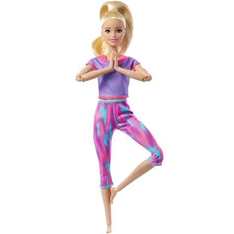 Кукла Барби Йога Блондинка Двигайся как Я Barbie Made To Move Gxf04