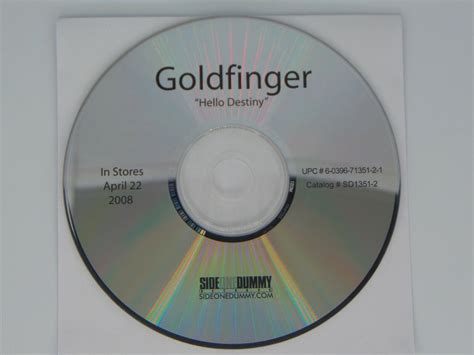 Goldfinger Hello Destiny Cd 2008 Promo 603967135121 Ebay