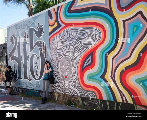 Mission District Murals Stock Photo Alamy
