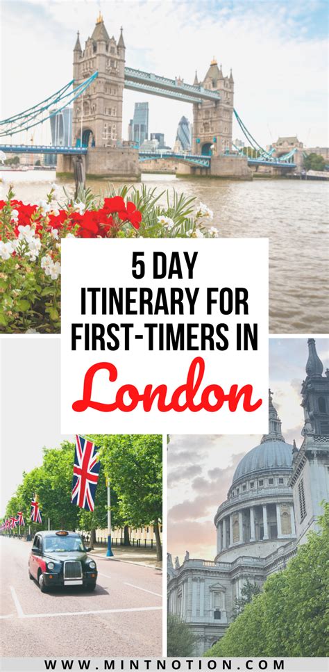 5 Day London Itinerary For First Time Visitors London Itinerary