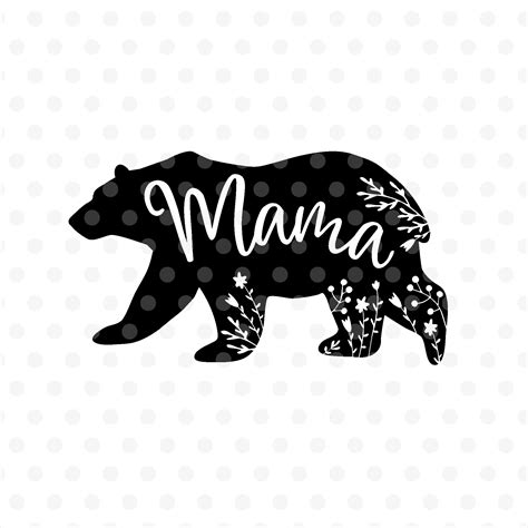 Download Mama bear , Floral bear SVG, EPS, PNG, DXF (621122) | SVGs ...