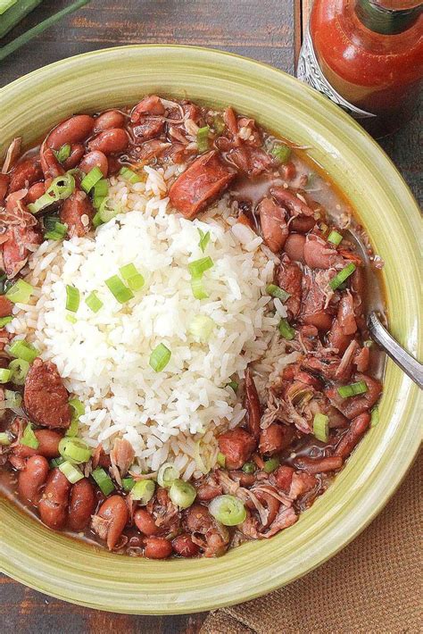 Wash beans and put in 5 quart pot, cover with water about 2 inches over beans. New Orleans Red Beans and Rice | Recipe | Food recipes ...