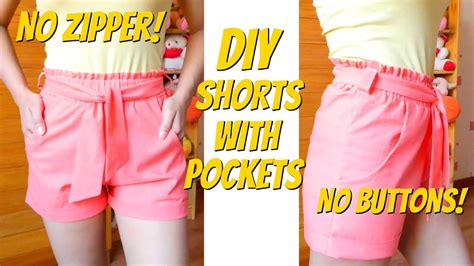 Diy Summer Shorts With Pockets Diy High Waisted Shorts Tutorial