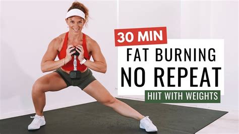 Min Fat Burning Workout Full Body Hiit With Weights No Repeatburn