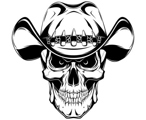 Cowboy Skull Svg File Cowboy Skull Svg Design Clipart Skull Svg File