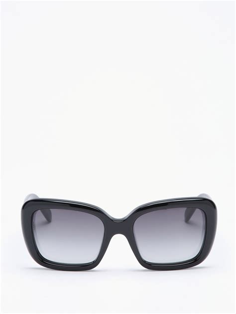 Black Oversized Square Acetate Sunglasses Celine Eyewear