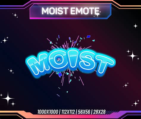 Animated Twitch Emote Moist Emote Text Emote Blue Twitch Etsy