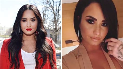 Demi Lovato Chopped Her Hair Into An Edge Bob Best Celebrity Haircuts Marie Claire