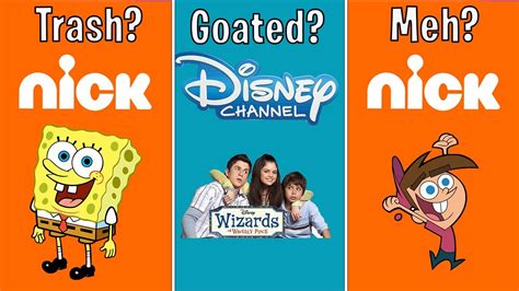 Disney Channel Shows Vs Nickelodeon Shows Ranked Youtube