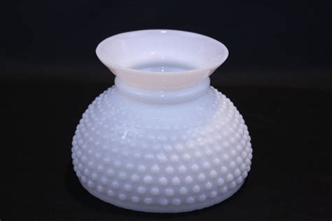 Vintage Milk Glass Hobnail Oil Lamp Shade Replacement Globe Kerosene Lampshade Hurricane Light