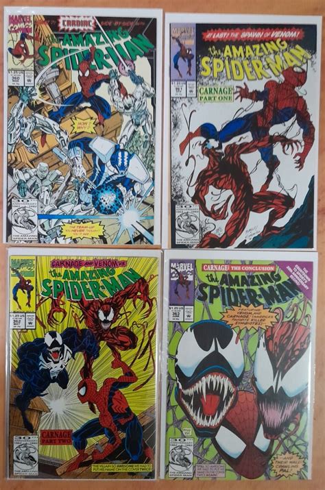 Amazing Spider Man 360 363 1st 2nd And 3rd Appearance Of Carnage And