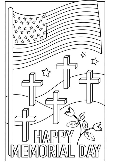 Printable Happy Memorial Day Coloring Page Download Print Or Color