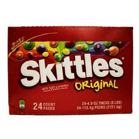 Skittles Original Tear N Share Candy 4 Ounce Packages Pack Of 24