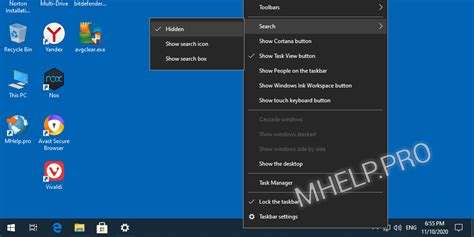 How To Show Hide And Resize The Search Panel In Windows 10