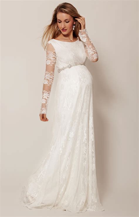 Helena Maternity Wedding Gown Long Ivory Maternity Wedding Dresses Evening Wear And Party
