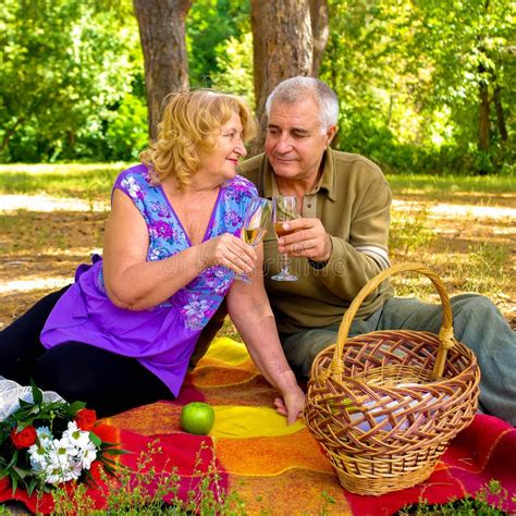 beautiful happy old couple in love outdoors stock image everypixel
