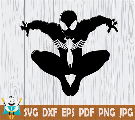 Spider Man SVG Black SpiderMan Spider Man Silhouette | Etsy