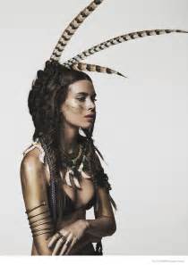 Nuria Nieva In Tribal Chic Fashion For Elle Romania By