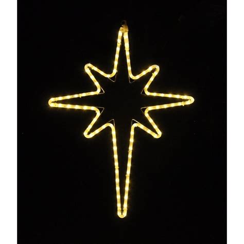 Star Of Bethlehem With Warm White Led Rope Lights Star Of Bethlehem