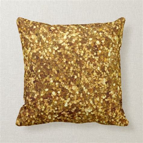 Gold Sequins Pillow Zazzle
