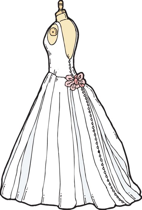 Wedding Dress Outline Clipart Best