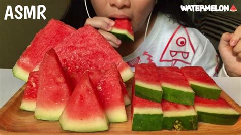 asmr eating sounds watermelon semangka asmr indonesia jnela asmr youtube