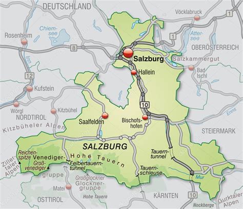 Karte Von Salzburg Stockillustration Von ©artalis 40926777