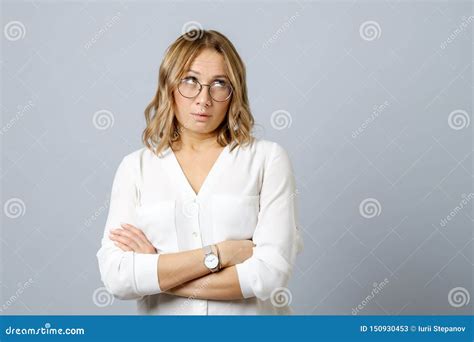 Image Of Thoughtful Nervous Young Woman Isolated Stock Image Image Of