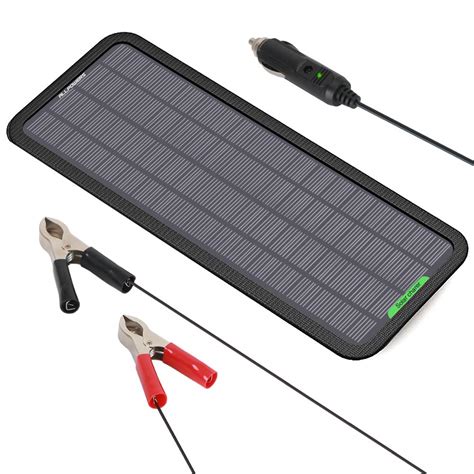 12 Volt Solar Battery Maintainer Waterproof Car Rv Charger Tender