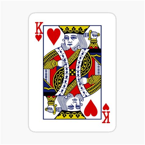 King Of Hearts Playing Card Sticker For Sale By Vladocar Redbubble