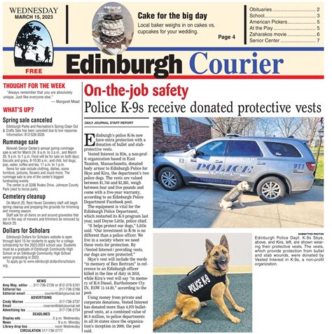 Edinburgh Courier (March 15, 2023) - Daily Journal