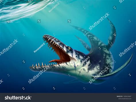 Kronosaurus Marine Reptile That Lived Ocean Stock Illustration