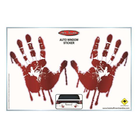 Hot Stuff Sticker Bloody Hand Prints Supercheap Auto