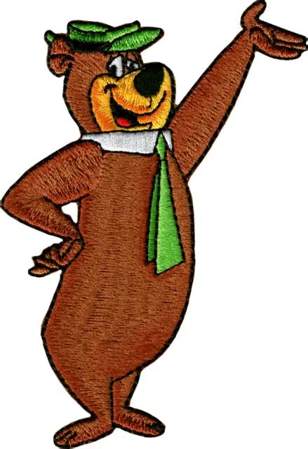 Patch Yogi Bear Classic Cartoon Jellystone Boo Boo Hanna Barbera Iron On 89094 1199 Picclick