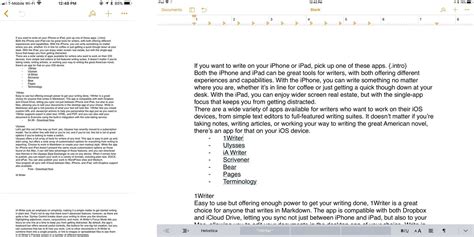 Writer plus is one of the best apps to help with writing. Best writing apps for iPhone and iPad | iMore