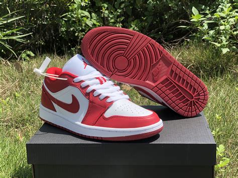2020 Release Air Jordan 1 Low Gym Red White 553558 611 For Sale
