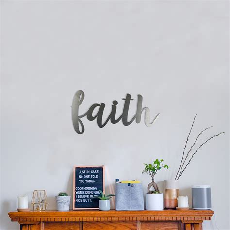Metal Faith Sign Etsy Faith Sign Faith Rustic Farmhouse Decor