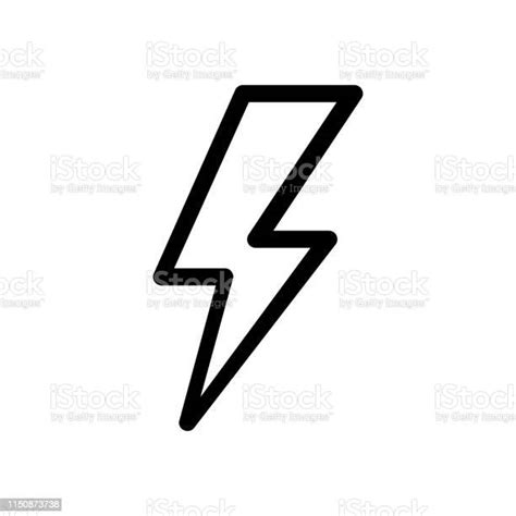 Lightning Bolt Icon Vector Power Stock Illustration Download Image