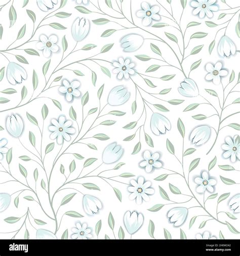 Floral Seamless Pattern Flower Background Floral Seamless Texture With Flowers Flourish Tiled