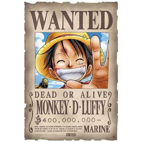 ONE PIECE Parchemin Avis de recherche Luffy - Achat / Vente affiche Abs