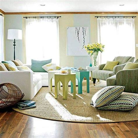 That way, you can keep your area rug from bunching up on your. Get a comfortable look for Room with round area rug ...