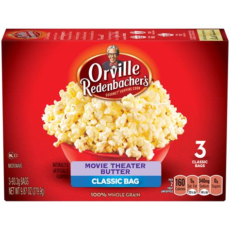 Orville Redenbachers Movie Theater Butter Classic Bag Gourmet Popping