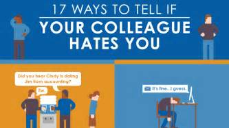 17 Signs Your Co Worker Hates You Infographic
