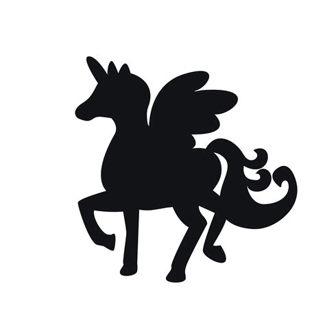 Unicorn With Wings Silhouette