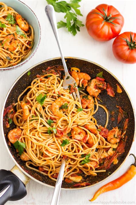 Spicy Shrimp Spaghetti Recipe Happyfoods Tube