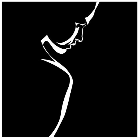 Vector For Free Use Woman Silhouette On Black