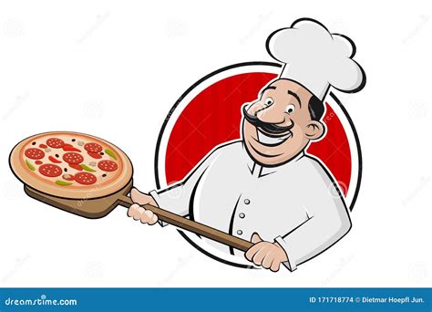 Cartoon Pizza Chef Giving Delicious Hand Sign Vector Illustration