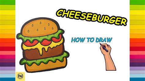 How To Draw A Cheeseburger Easy Step By Step 2022 Cheeseburger